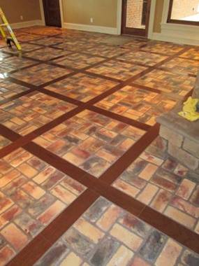 brick and wood tile flooring stone look tile floors